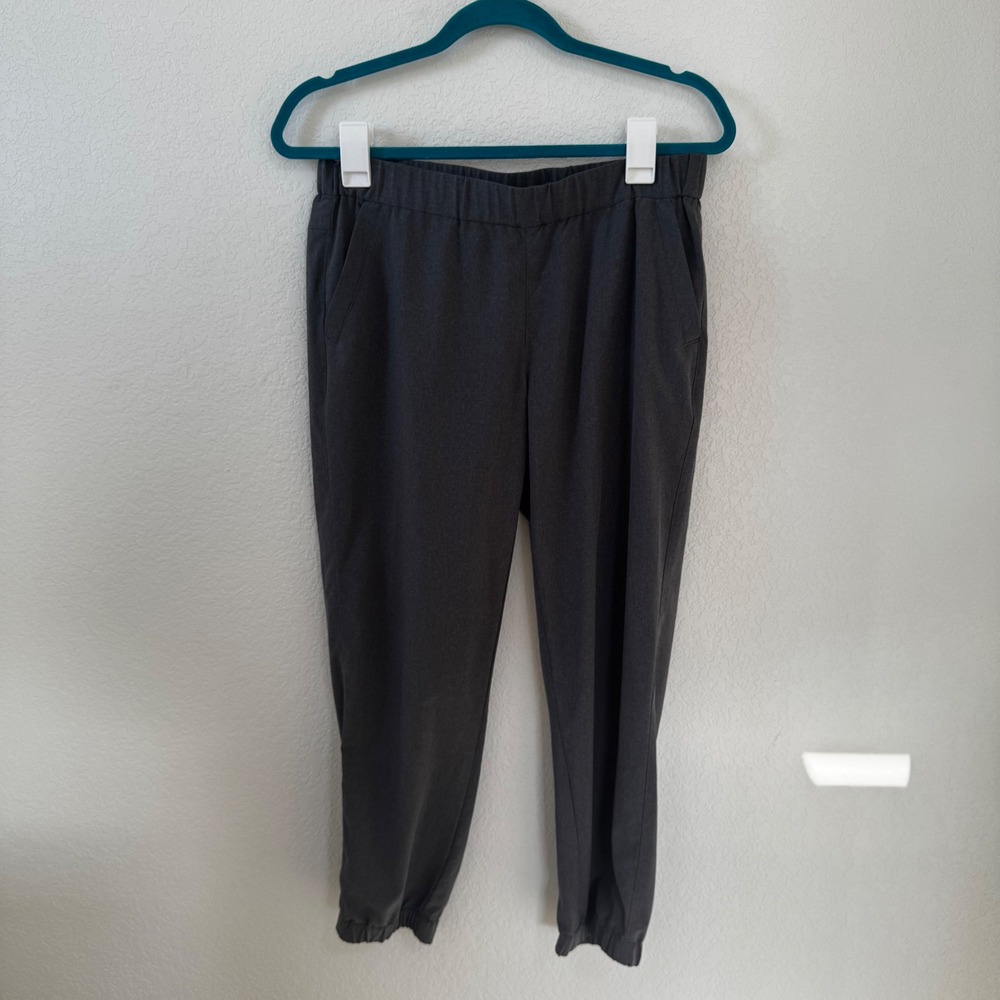 Eddie Bauer Women's Grey Jogger Pants Elastic Waist‎ Drawstring Ankle Size S